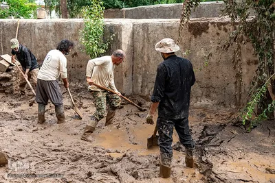 خسارات سیل در روستای ناریان طالقان