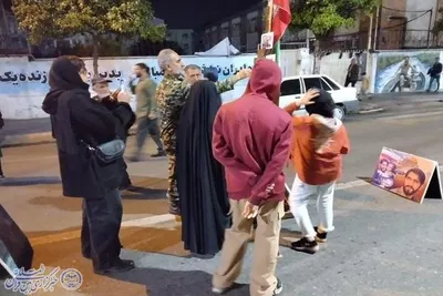 سومین شب از نمایشگاه نقاشی شهدایی در اجتماع شبانه بابلسر