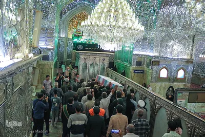 مراسم تشییع و وداع با پیکر شهید تازه تفحص شده شهید علیپور در حرم شاهچراغ (ع)‎‎