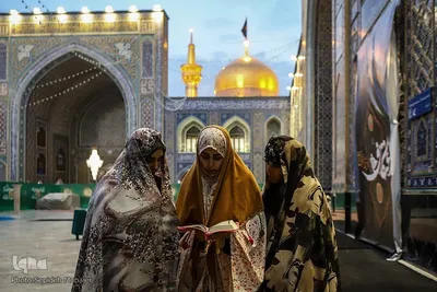 معتکفان در بارگاه امام رئوف