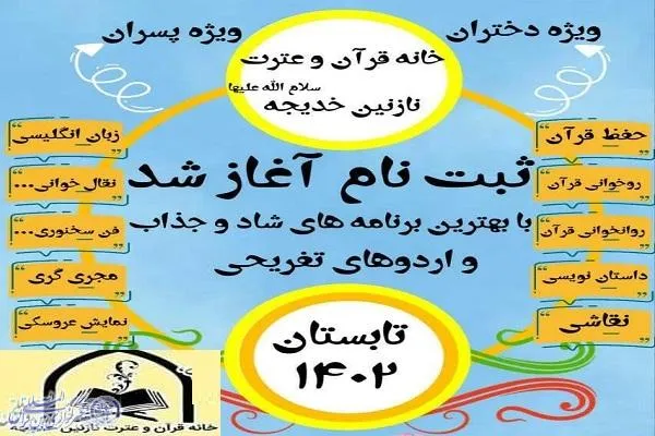 دوره‌های تابستانه آموزش قرآن در ساری برگزار می‌شود