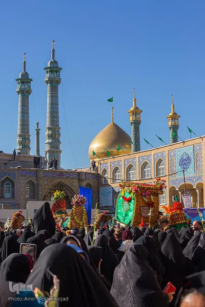 استقبال نمادین از کاروان حضرت معصومه(س) در قم