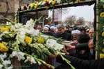 استقبال مردم اهر از پیکر پاک و مطهر شهید گمنام ۸ سال دفاع مقدس