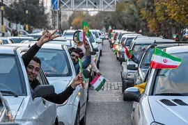جشن پیروزی تیم ملی بر تیم ولز در سمنان