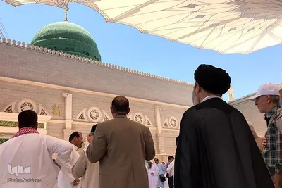 حرم مطهر و نورانی اشرف الانبیاء، حضرت محمد مصطفی(ص) در مدینه منوره
