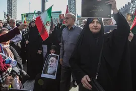 تجمع بزرگ مردم تهران برای اعلام حمایت از اجرای عملیات «وعده صادق ۲»