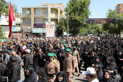 تشییع پیکر مطهر شهید مدافع وطن ستوان دوم هومن غیاثوند در ملایر