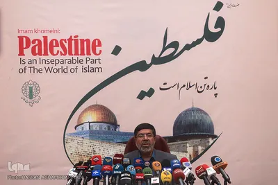 نشست خبری رمضان شریف، رییس ستاد انتفاضه و قدس شورای هماهنگی تبلیغات اسلامی