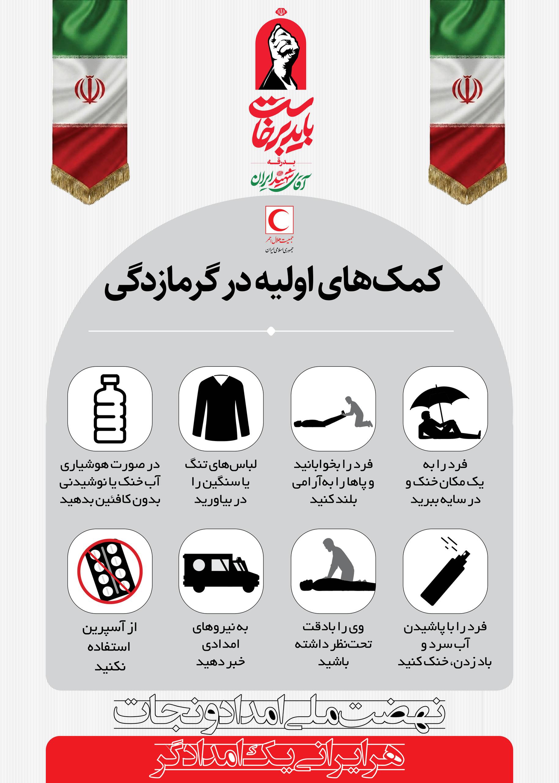 کمکهای اولیه برای پیشگیری و درمان گرمازدگی در اجتماعات کمکهای اولیه برای پیشگیری و درمان گرمازدگی در اجتماعات