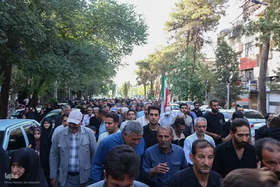 مراسم تشییع پیکر شهیدان مصطفی امینی و عبدالحسین شیخ‌کوپایی