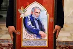 مراسم وداع با پیکر شهید محسن فخری‌زاده در حرم مطهر رضوی
