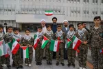 زنجیره انسانی دانش آموزان و کادر درمان تبریز در حمایت از مظلومان غزه‎