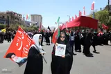 تشییع پیکر مطهر رهبر شهید در مشهد مقدس