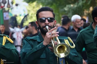 مراسم تشییع پیکر شهیدان مصطفی امینی و عبدالحسین شیخ‌کوپایی