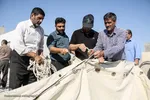 آيين سنتي سياه پوشان و برپايي خيمه عزاداري در آستانه ماه محرم - سمنان
