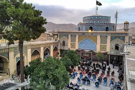 دسته عزاداری طلاب و روحانيون شیراز در سومين روز شهادت امام حسین(ع)