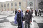 بارش اولین برف زمستانی در مشهد ـ حرم رضوی