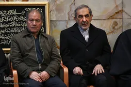 علی اکبر ولایتی، مشاور امور بین الملل رهبر انقلاب در  مراسم تشییع پیکر مرحوم حجت الاسلام والمسلمین سید هاشم رسولی محلاتی