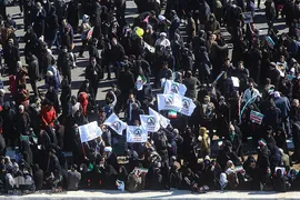 حماسه یوم الله ۲۲ بهمن از نمای برج آزادی