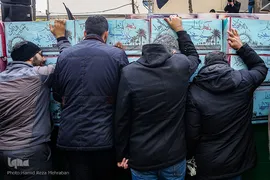 تشییع آلاله‌های گمنام در معراج الشهدای تهران