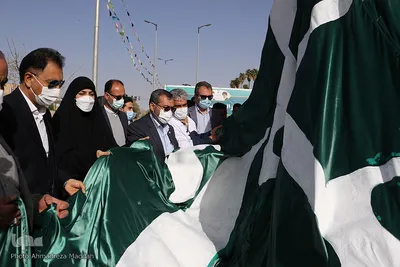 آیین رونمایی از المان و پرچم «یا مهدی (عج)» در شیراز‎‎
