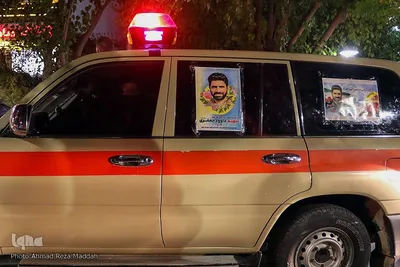 استقبال از پیکر مطهر شهید مدافع حرم در رزمایش اقتدار و امنیت شیراز