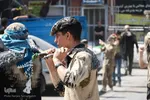 آیین «گل‌مالی» صبح عاشورا در فولادشهر اصفهان