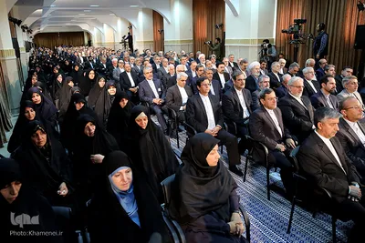 دیدار وزیر امور خارجه، سفیران و مسئولان نمایندگی‌های ایران در خارج از کشور با رهبر انقلاب
