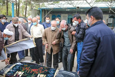 مراسم تشییع حافظ قران مرحوم استاد پرویز رمضانی‎‎