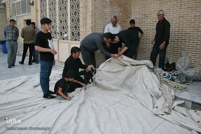 برپایی خیمه عزا در امامزاده موسی مبرقع(ع)

