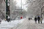 بارش سنگین برف در همدان‎‎