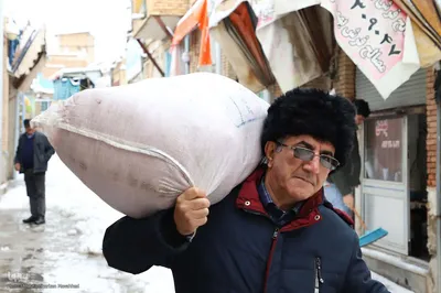 برف زمستانی در اهر