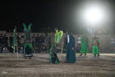 مراسم آیینی خیمه‌سوزان در مبارکه