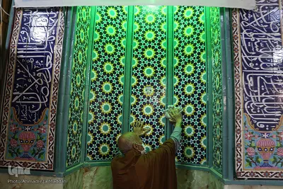 غبارروبی و عطرافشانی مسجد جامع سعدی شیراز‎‎
