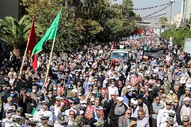 تشیع پیکر شهدای حادثه تروریستی شاهچراغ