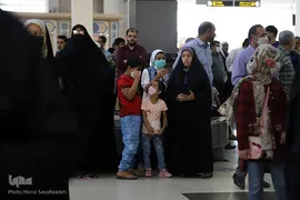 استقبال از خدام حرم مطهر امام رضا علیه السلام در فرودگاه بین‌المللی شهید سپهبد قاسم سلیمانی اهواز