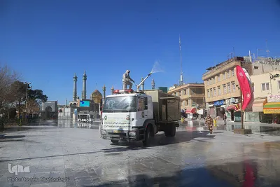 ضدعفونی کردن شهر قم توسط ارتش و سپاه