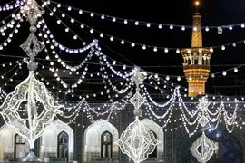حرم مطهر رضوی در شب عید غدیر