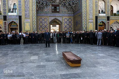 مراسم تشییع کاظم محمدزاده در حرم مطهر رضوی