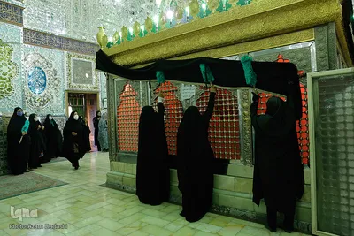 سیاهپوشان آستان مقدس امامزاده حسین (ع) قزوین