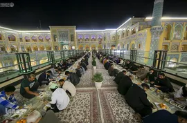 سفره ضیافت در شب ولادت امیرالمومنین (ع)