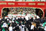 تشییع پیکر مطهر 13 شهید جنگ رمضان در تبریز
