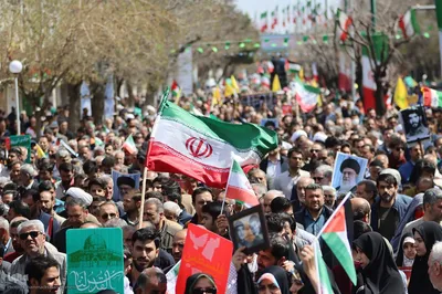 راهپیمایی روز قدس در همدان‎