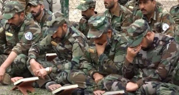 محفل قرآنی حشد الشعبی در صلاح‌الدین برای شهدای مقاومت+عکس