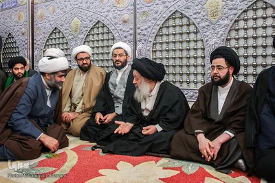 آیت الله سیدمحمدعلی موسوی جزایری نماینده ولی فقیه در خوزستان و هیئت همراه در کرسی ملی تلاوت قرآن کریم 