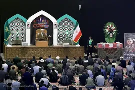 استقبال از پیکر شهید مدافع امنیت در حرم مطهر شاهچراغ(ع)