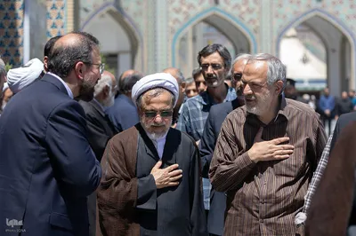 مراسم تشییع محمدحسین حشمت‌پور در حرم رضوی