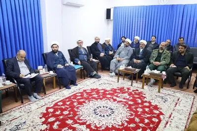 جلسه قرارگاه راهبری مساجد استان که با حضور حجت‌الاسلام‌ والمسلمین حاج‌علی‌اکبری