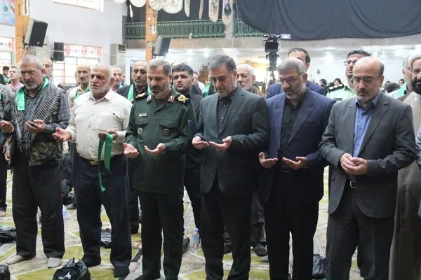 آئین بدرقه خادمین و زائران اربعین حسینی در ساری
