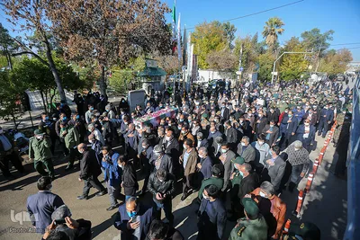 مراسم تشییع پیکر سردار شهید عبدالرسول استوار محمودآبادی در شیراز